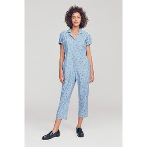 Bonobos Riviera Jumpsuit In Chambray Caliente Peppers Short Sleeve Spring